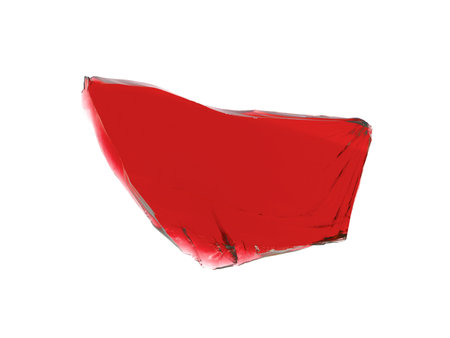 Broken glass isolated against a white background