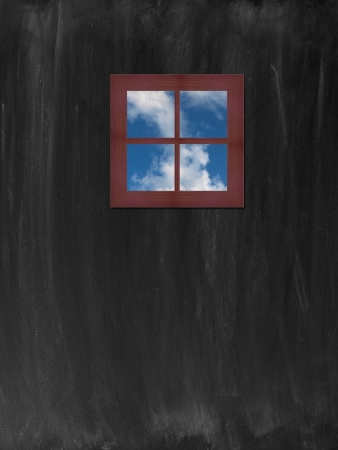 A conceptual image of a window with a viewの写真素材