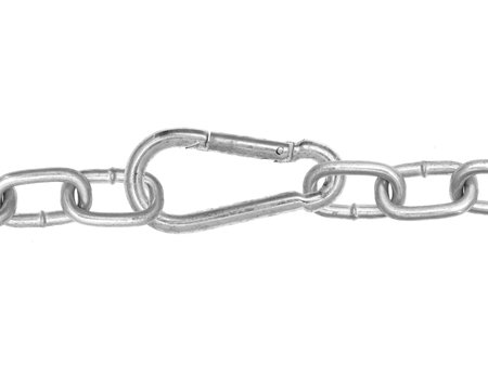 A climbing carbiner isolated against a white backgroundの写真素材