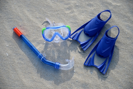 Swimming gear isolated against a white backgroundの写真素材