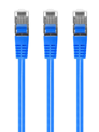 Ethernet cables isolated against a plain background