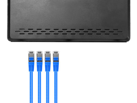 Ethernet cables isolated against a plain background