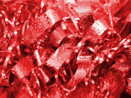 A close up shot of christmas tinsel