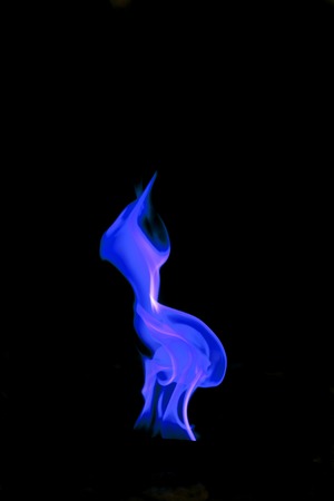 A shot of a flame on a plain backgrpondの写真素材