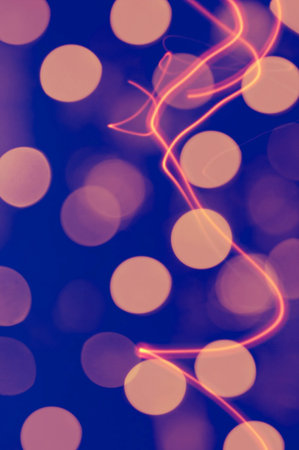 An abstract image of christmas lights blurred