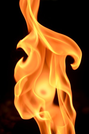 A close up shot of an open fireの写真素材