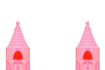 A close up shot of a toy castleの写真素材