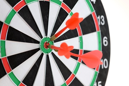 A close up shot of a Dart Boardの写真素材