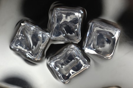 A close up shot of ice cubesの写真素材