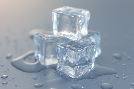 A close up shot of ice cubesの写真素材