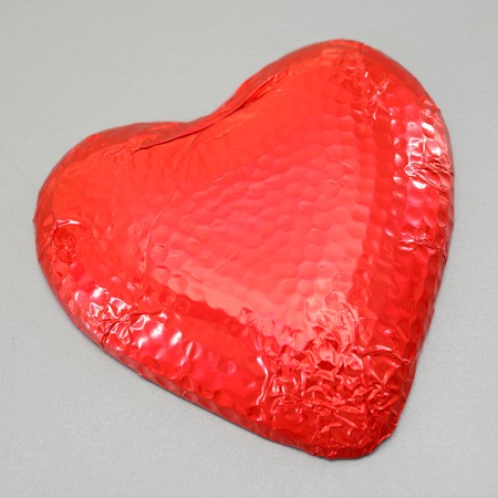 A close up shot of a chocolate love heartの写真素材