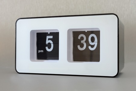 A close up shot of a flip clockの写真素材