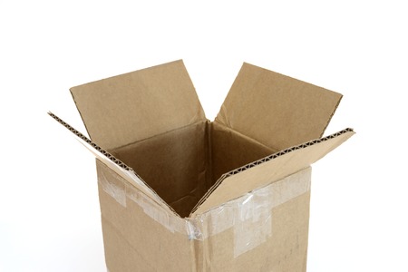 A close up shot of a cardboard boxの写真素材