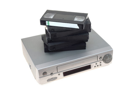 A close up shot of a video cassette