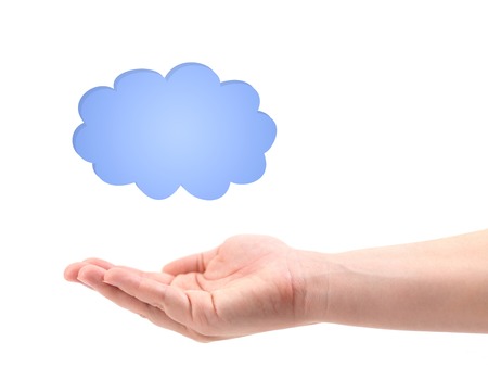 A conceptual image of computer cloud storageの写真素材