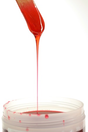 A close up shot of hair removal waxの写真素材