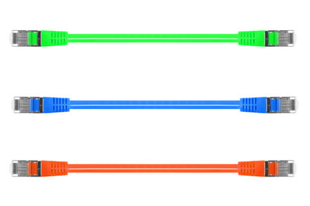 A close up shot of a ethernet cable