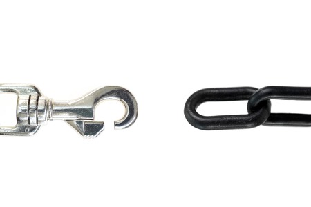 A close up shot of a chain clipの写真素材