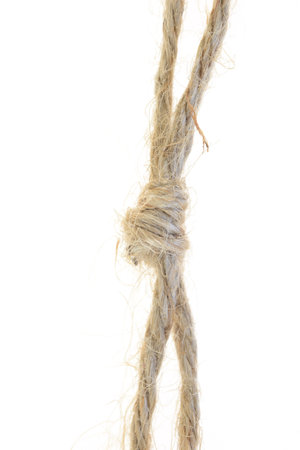 A close up shot of hessian string