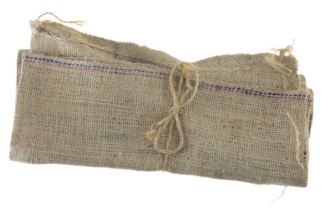 A close up shot of a hessian bagの写真素材