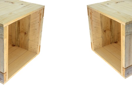 A close up shot of a wooden crateの写真素材