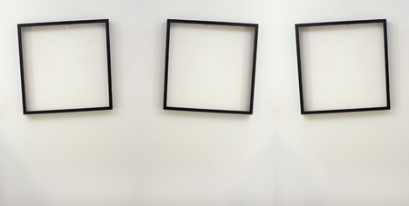 A close up shot of a hanging picture frameの写真素材