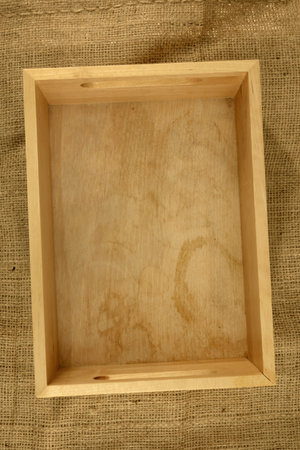 A close up shot of a wooden box
