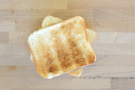 A close up shot of pieces of toast