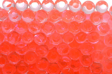 A close up shot of water capsules