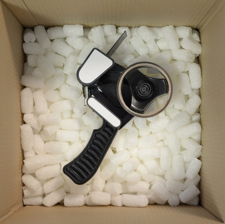A close up shot of packing items