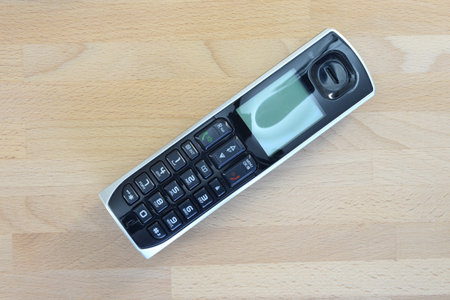 A close up shot of a digital telephone