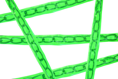 A close up shot of a combination chain