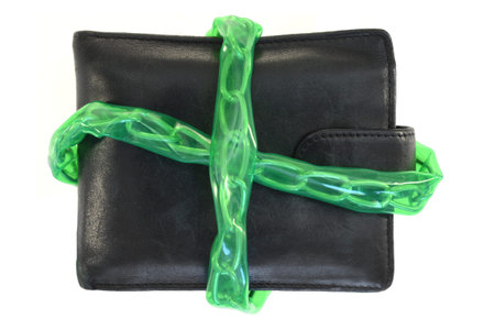 A close up shot of a males wallet
