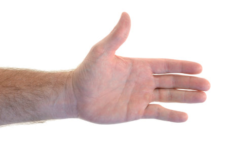 A close up shot of a palm of the hand