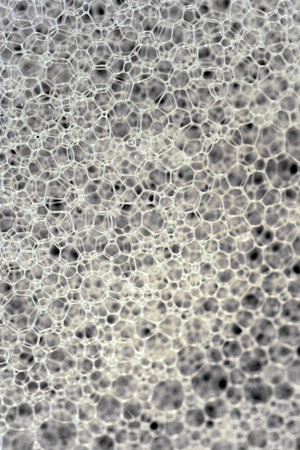 A close up shot of detergent bubbles
