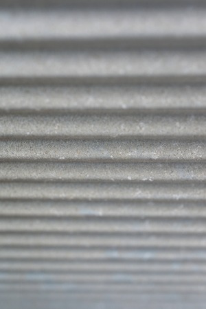 A close up shot of corrugatediron sheetingの写真素材