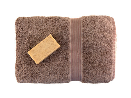 A close up shot of a bar of soapの写真素材