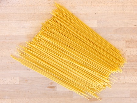 A close up shot of spaghetti pastaの写真素材