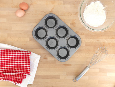 A close up shot of baking equipment