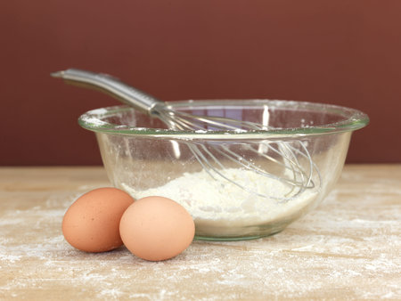 A close up shot of baking equipmentの写真素材