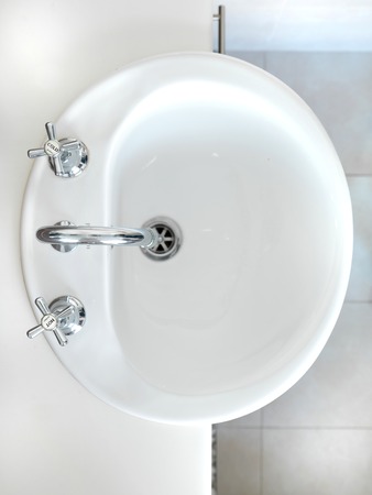 A close up shot of a bathroom setupの写真素材