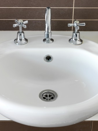 A close up shot of a bathroom setupの写真素材
