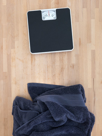 An abstract image of a set of bathroom scales