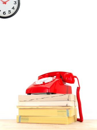 A close up shot of telephone booksの写真素材