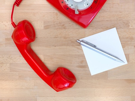 A close up shot of a vintage telephoneの写真素材