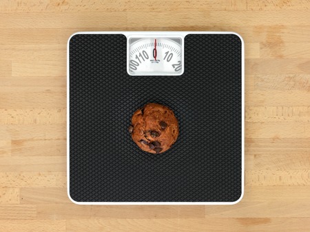 An abstract image of a set of bathroom scalesの写真素材