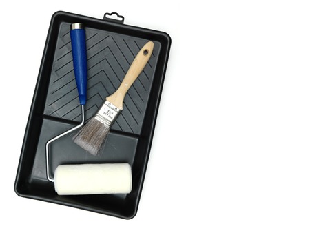 A close up shot of painting equipmentの写真素材