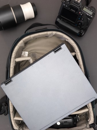 A close up shot of a camera bagの写真素材