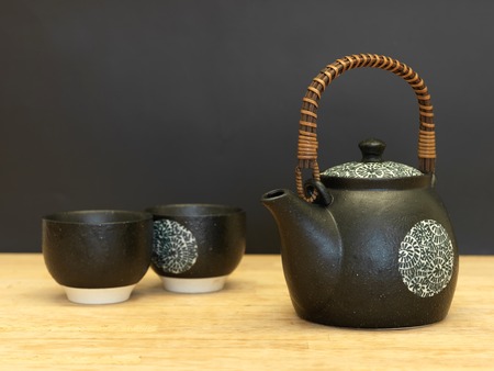 A close up shot of a tea setの写真素材