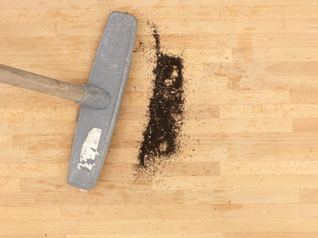 A close up shot of household floor cleaning itemsの写真素材